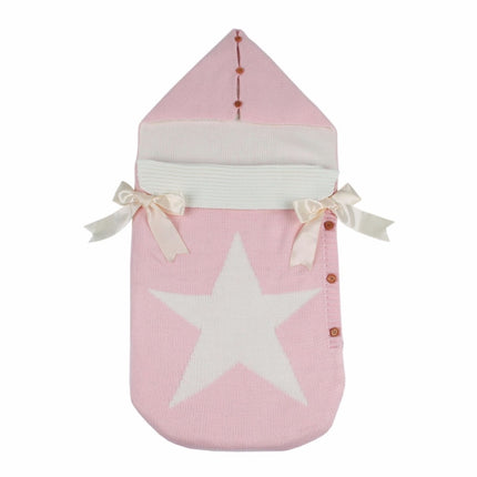 Newborns Five Star Knitted Sleeping Bags Winter, Color: Pink-garmade.com