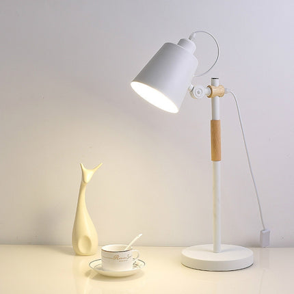 Knob Switch Reading Desk Lamp Home Decoration Lamp(White)-garmade.com