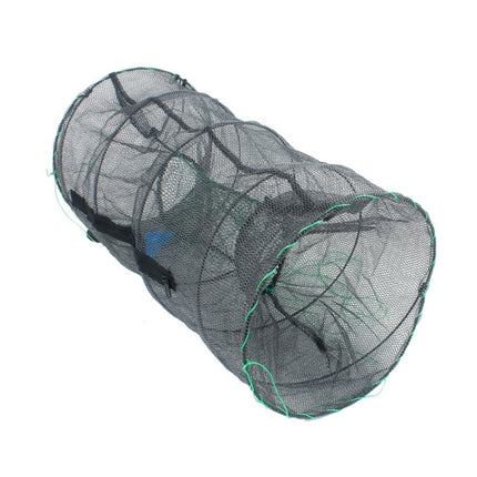 Spring Cage Fishing Net Automatic Folding Shrimp Cage Round Spring Fish Net(Special Mesh Large)-garmade.com