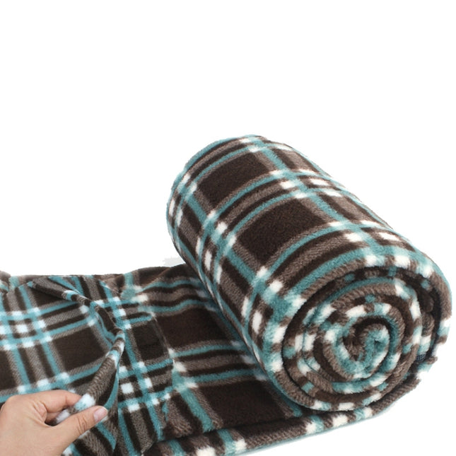 Outdoor Fleece Sleeping Bag Camping Trip Air Conditioner Dirty Sleeping Bag Separated By Knee Blanket During Lunch Break Extra Thick Section (Plaid Cloth)-garmade.com
