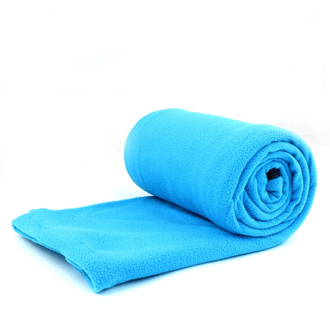 Outdoor Fleece Sleeping Bag Camping Trip Air Conditioner Dirty Sleeping Bag Separated By Knee Blanket During Lunch Break Thickened (Blue)-garmade.com