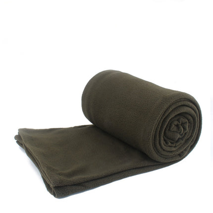 Outdoor Fleece Sleeping Bag Camping Trip Air Conditioner Dirty Sleeping Bag Separated By Knee Blanket During Lunch Break Thickened (Army Green)-garmade.com