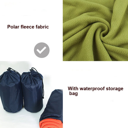 Outdoor Fleece Sleeping Bag Camping Trip Air Conditioner Dirty Sleeping Bag Separated By Knee Blanket During Lunch Break Thickened (Army Green)-garmade.com