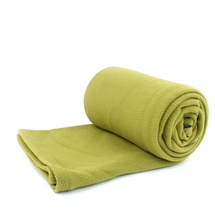 Outdoor Fleece Sleeping Bag Camping Trip Air Conditioner Dirty Sleeping Bag Separated By Knee Blanket During Lunch Break Thickened (Grass Green)-garmade.com