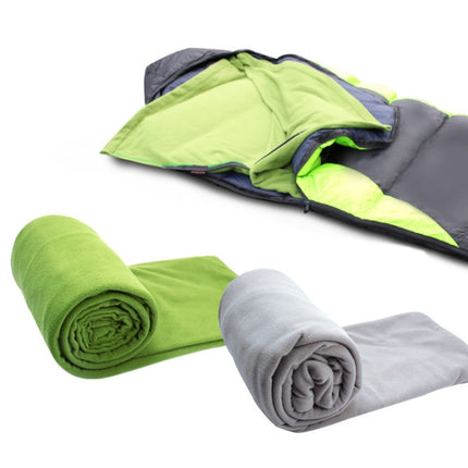 Outdoor Fleece Sleeping Bag Camping Trip Air Conditioner Dirty Sleeping Bag Separated By Knee Blanket During Lunch Break Thickened (Grass Green)-garmade.com