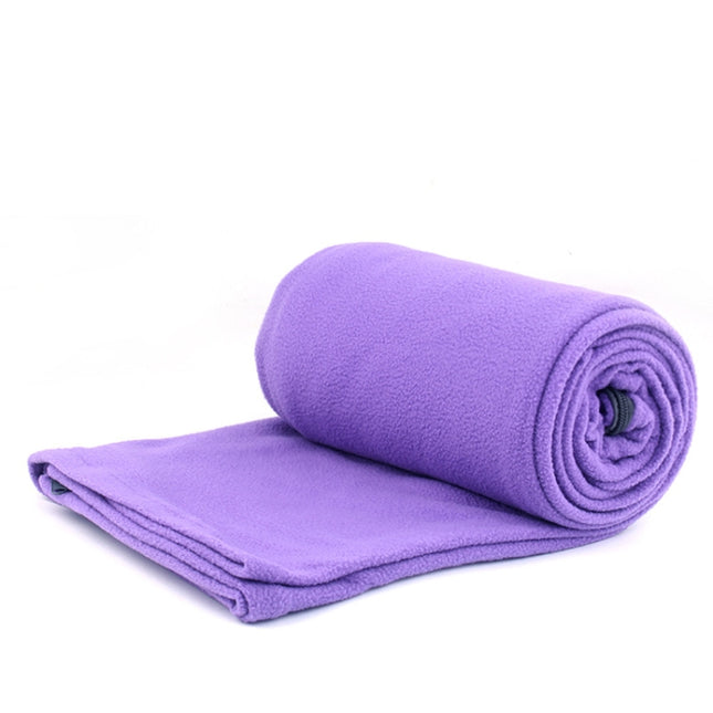 Outdoor Fleece Sleeping Bag Camping Trip Air Conditioner Dirty Sleeping Bag Separated By Knee Blanket During Lunch Break Thickened （Purple)-garmade.com