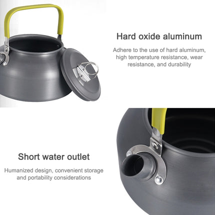 0.8L Portable Outdoor Mountaineering Picnic Aluminum Teapot Kettle Coffee Pot, Capacity: 0.8L-garmade.com