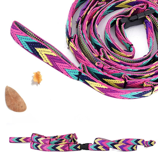 Outdoor Camping Tent Storage Lanyard Lengthened Bundled Clothesline(Pink)-garmade.com