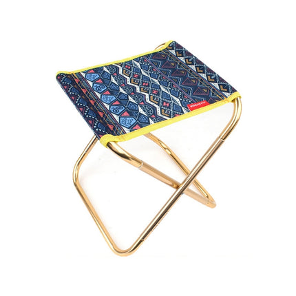 CLS 7075 Aluminum Alloy Fishing Chair Portable Camping Train Stool, Size: 24.8x22.5x27cm(Ocean)-garmade.com