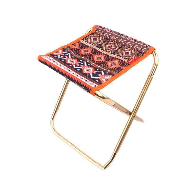 CLS 7075 Aluminum Alloy Fishing Chair Portable Camping Train Stool, Size: 24.8x22.5x27cm(Scorching Sun)-garmade.com