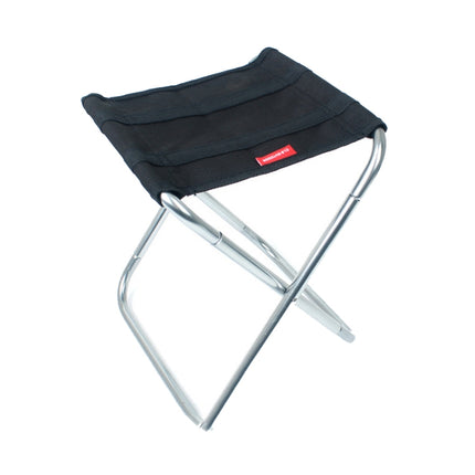 CLS 7075 Aluminum Alloy Fishing Chair Portable Camping Train Stool, Size: 24.8x22.5x27cm(Black)-garmade.com