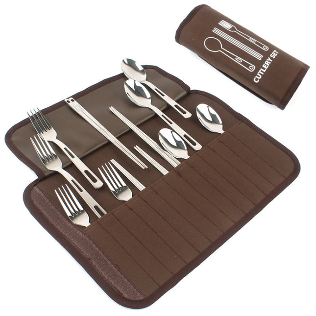 Outdoor Tableware Set Camping Barbecue 4 People Tableware Picnic Bag-garmade.com
