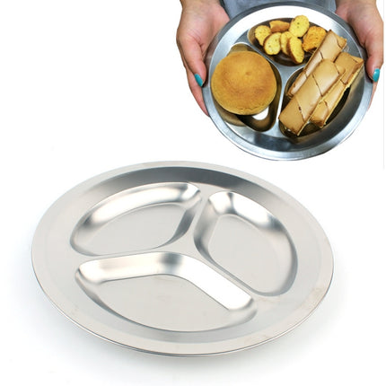 Picnic 3 Grid Round Plate Outdoor Barbecue Non-magnetic 201 Stainless Steel Grid [late-garmade.com