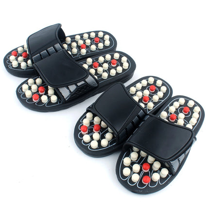 Home Health Care Sole Acupoint Massage Flip Flop for Men and Women, Size: 42(Black )-garmade.com