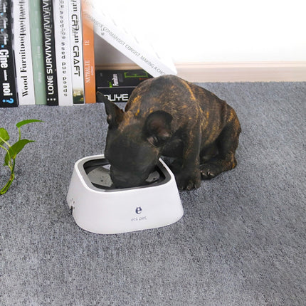 Pet Drinking Water Bowl Floating Not Wet Mouth Bowl Cat Dog Drinking Water Artifact(Grey)-garmade.com