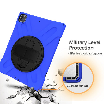 360 Degree Rotation Silicone + PC Case with Strap for iPad Pro 12.9 2018(Blue)-garmade.com