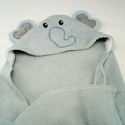 Baby Bath Towel Cotton Hooded Towel One Piece Solid Lion Kids Towel Hooded Blanket Infant Stuff(Elephant)-garmade.com