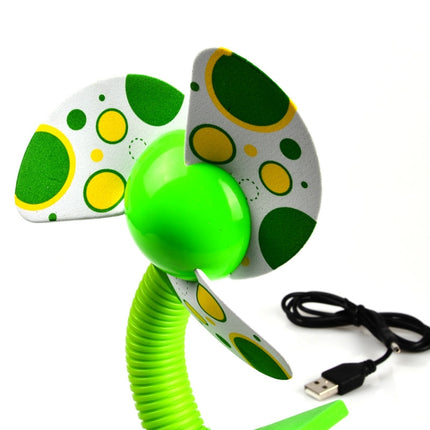Baby Crib Stroller Fan Mini Portable Clip USBCharging Dormitory Office Small Electric Fan(Green)-garmade.com