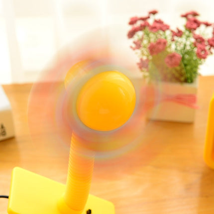 Baby Crib Stroller Fan Mini Portable Clip USBCharging Dormitory Office Small Electric Fan(Yellow)-garmade.com