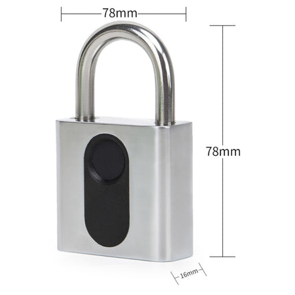 USB Rechargeable Door Lock Fingerprint Padlock Quick Unlock Security Keyless Smart Metal Lock-garmade.com