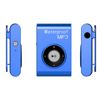 C26 IPX8 Waterproof Swimming Diving Sports MP3 Music Player with Clip & Earphone, Support FM, Memory:4GB(Blue)-garmade.com