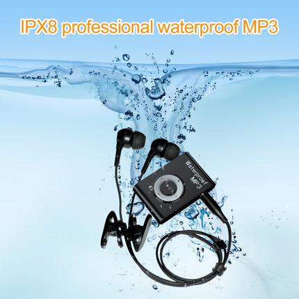 C26 IPX8 Waterproof Swimming Diving Sports MP3 Music Player with Clip & Earphone, Support FM, Memory:4GB(Blue)-garmade.com