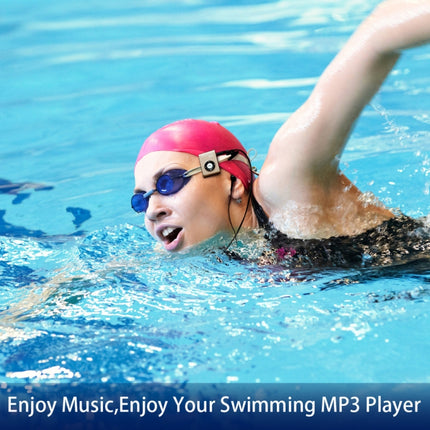 C26 IPX8 Waterproof Swimming Diving Sports MP3 Music Player with Clip & Earphone, Support FM, Memory:8GB(White)-garmade.com