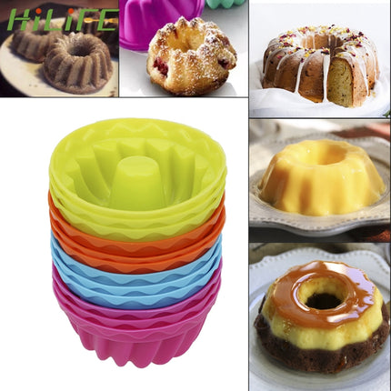 12 PCS Thread Shape Baking Jelly Mould Silicone Pudding Cupcake Muffin Donut Mold-garmade.com