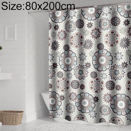 Bohemian Mandala Shower Curtains Bathroom Geometric Waterproof Bath Curtain, Size:80x200cm-garmade.com