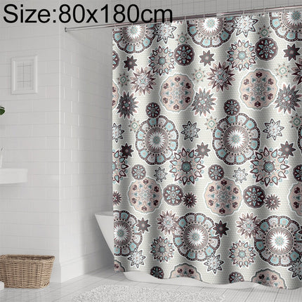 Bohemian Mandala Shower Curtains Bathroom Geometric Waterproof Bath Curtain, Size:80x180cm-garmade.com