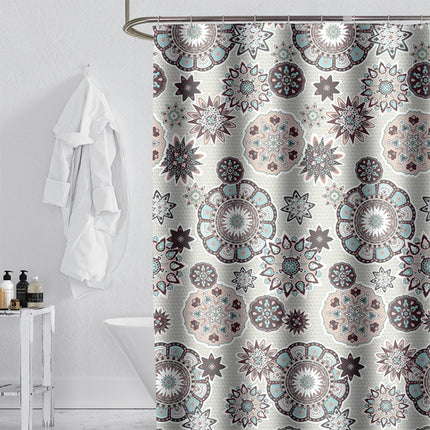 Bohemian Mandala Shower Curtains Bathroom Geometric Waterproof Bath Curtain, Size:80x180cm-garmade.com