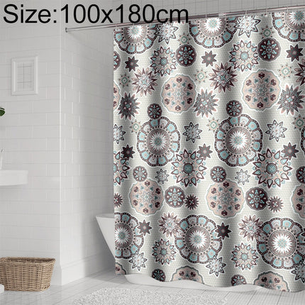 Bohemian Mandala Shower Curtains Bathroom Geometric Waterproof Bath Curtain, Size:100x180cm-garmade.com