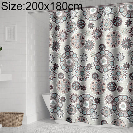 Bohemian Mandala Shower Curtains Bathroom Geometric Waterproof Bath Curtain, Size:200x180cm-garmade.com