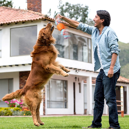 3 PCS Pet Dog Toys Chew Teeth Clean Outdoor Training Fun Playing Rope Ball(Orange)-garmade.com