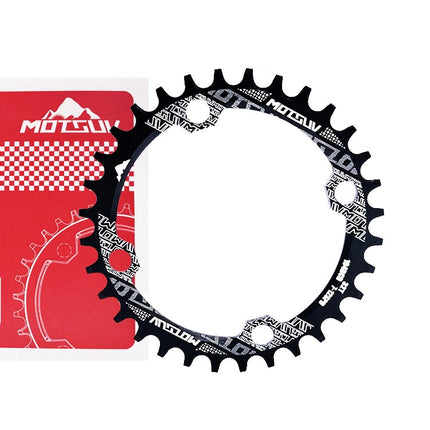 MOTSUV Narrow Wide Chainring MTB Bicycle 104BCD Tooth Plate Parts(Black)-garmade.com