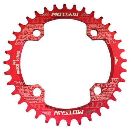 MOTSUV Narrow Wide Chainring MTB Bicycle 104BCD Tooth Plate Parts(Red)-garmade.com