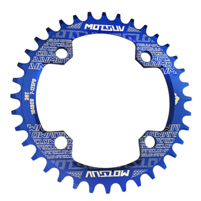 MOTSUV Narrow Wide Chainring MTB Bicycle 104BCD Tooth Plate Parts(Blue)-garmade.com