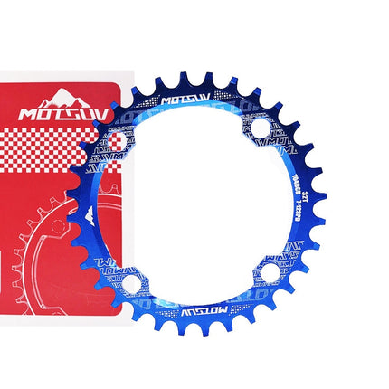 MOTSUV Narrow Wide Chainring MTB Bicycle 104BCD Tooth Plate Parts(Blue)-garmade.com