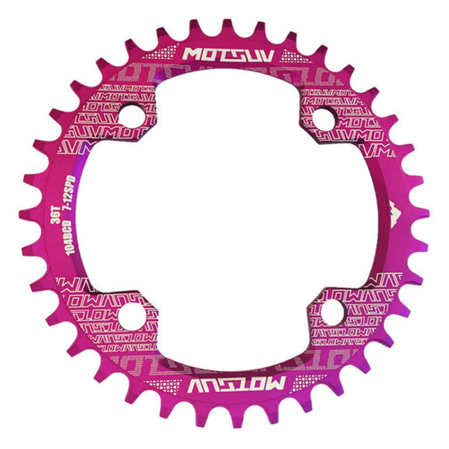 MOTSUV Narrow Wide Chainring MTB Bicycle 104BCD Tooth Plate Parts(Purple)-garmade.com