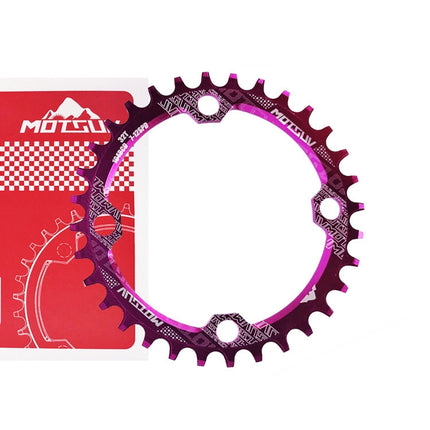 MOTSUV Narrow Wide Chainring MTB Bicycle 104BCD Tooth Plate Parts(Purple)-garmade.com