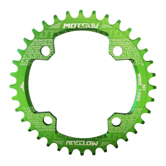 MOTSUV Narrow Wide Chainring MTB Bicycle 104BCD Tooth Plate Parts(Green)-garmade.com