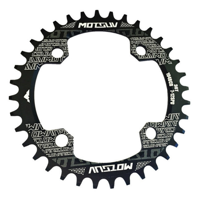 MOTSUV Narrow Wide Chainring MTB Bicycle 104BCD Tooth Plate Parts(Black)-garmade.com