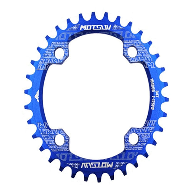 MOTSUV Narrow Wide Chainring MTB Bicycle 104BCD Tooth Plate Parts(Blue)-garmade.com