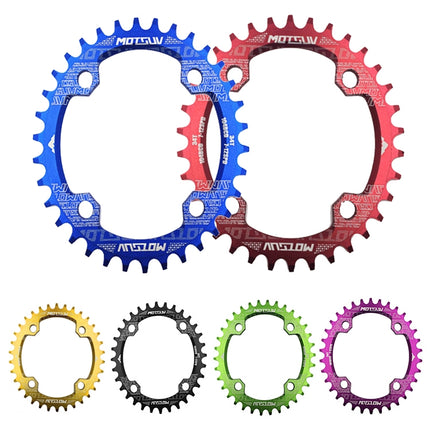 MOTSUV Narrow Wide Chainring MTB Bicycle 104BCD Tooth Plate Parts(Red)-garmade.com
