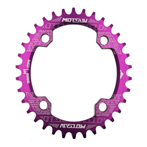 MOTSUV Narrow Wide Chainring MTB Bicycle 104BCD Tooth Plate Parts(Purple)-garmade.com