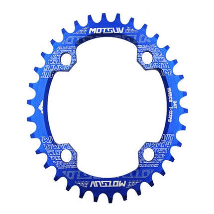 MOTSUV Narrow Wide Chainring MTB Bicycle 104BCD Tooth Plate Parts(Blue)-garmade.com