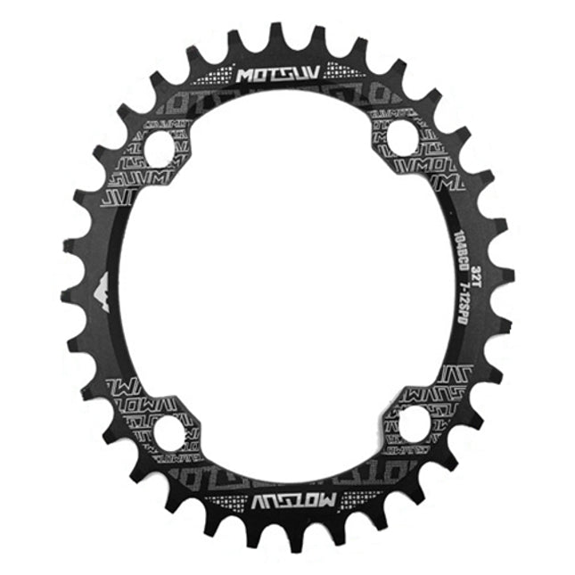MOTSUV Narrow Wide Chainring MTB Bicycle 104BCD Tooth Plate Parts(Black)-garmade.com