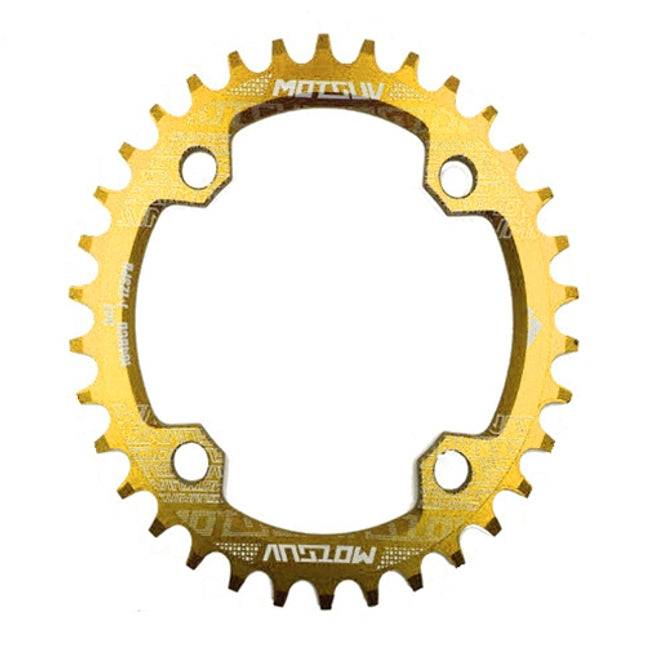 MOTSUV Narrow Wide Chainring MTB Bicycle 104BCD Tooth Plate Parts(Yellow)-garmade.com