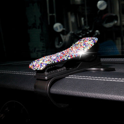 Diamond Car Phone Holder 360 Degree Rotating Creative Car Dashboard Mobile Holders(Black Color Mixing)-garmade.com
