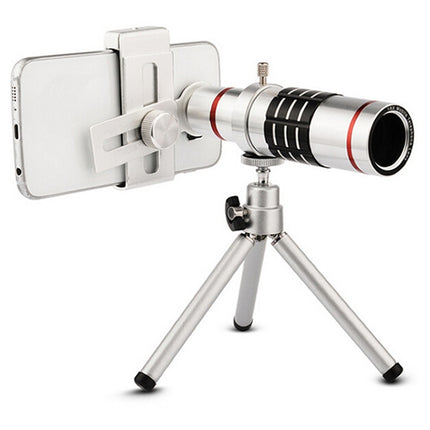 Outdoor Telescope Mobile Phone Accessories Shooting Telephoto Lens with Universal Metal Clip( 18X)-garmade.com
